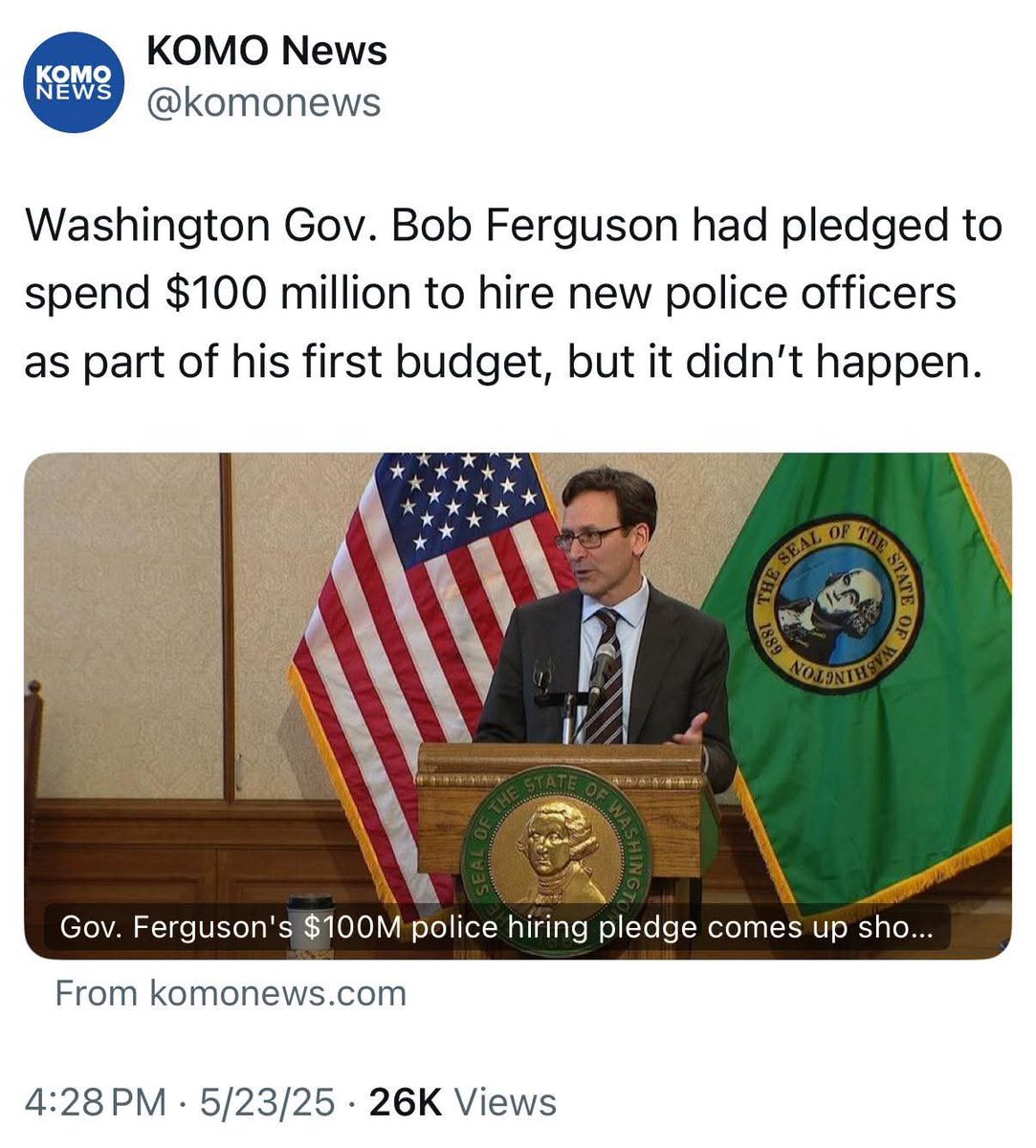 Anthony Mixer (@anthonymixerwa) on Twitter photo Instead of securing his $100 million grant program from existing revenues, Ferguson instead endorses a measure to do what?…
…Create yet another tax! And one that has no barriers on where the revenues generated should be spent.
<a href="/GovBobFerguson/">Governor Bob Ferguson</a> lied yet again by putting you Instead of securing his $100 million grant program from existing revenues, Ferguson instead endorses a measure to do what?…
…Create yet another tax! And one that has no barriers on where the revenues generated should be spent.
<a href="/GovBobFerguson/">Governor Bob Ferguson</a> lied yet again by putting you