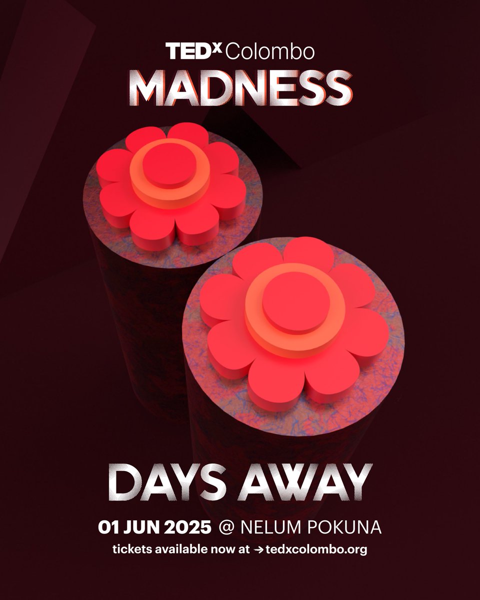 8 more days and fewer than 200 tickets left!

Don’t miss out on the MADness, get your tickets from tedxcolombo.org now!