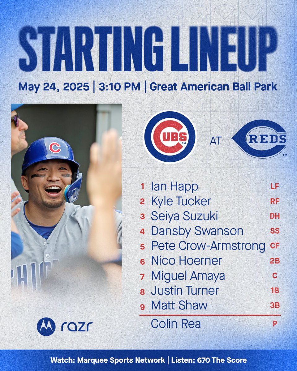 Running it back with the Reds.

Watch the game live on the Marquee Sports Network App.
