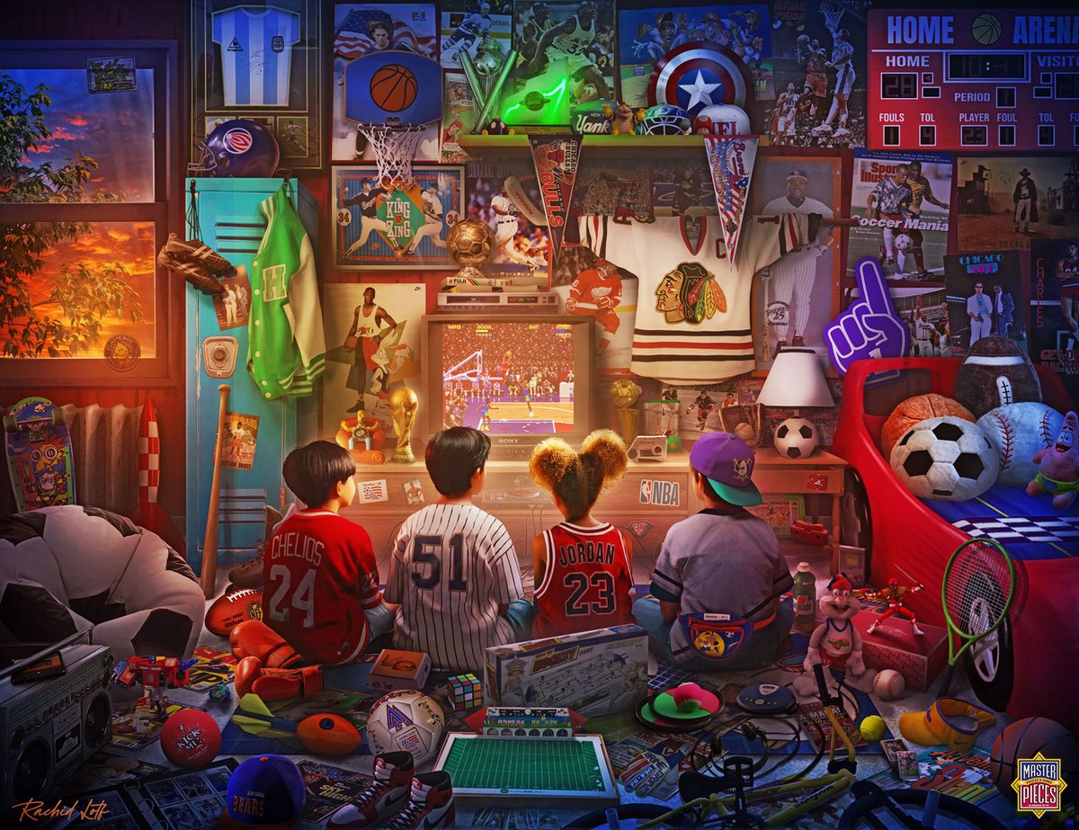 Rachid Lotf (@rachidlotf) on Twitter photo Third in the puzzle series I created with Master Pieces Puzzles <a href="/MasterPiecesToy/">MasterPieces</a> this one’s for the 90s sports fans! ⚾️🏈🏀
Whether you collected trading cards, rocked your favorite team’s jersey, or dreamed of being the next Jordan, this artwork captures the golden era of Third in the puzzle series I created with Master Pieces Puzzles <a href="/MasterPiecesToy/">MasterPieces</a> this one’s for the 90s sports fans! ⚾️🏈🏀
Whether you collected trading cards, rocked your favorite team’s jersey, or dreamed of being the next Jordan, this artwork captures the golden era of