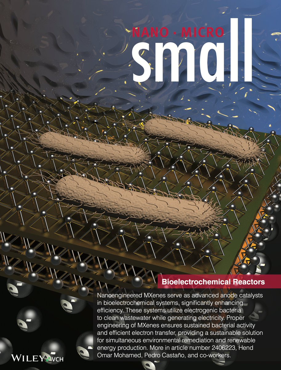 Pedro Castano (@drguara) on Twitter photo #MXenes are amazing! Engineered flakes offer a comfy home for microbes that clean #wastewater and make #electricity. We show how flake size & surface chemistry boost #MFCs in our #Frontpiece @SmallJrnl
👉 doi.org/10.1002/smll.2…
#KAUSTresearch <a href="/MuRE_group/">Multiscale Reaction Engineering</a> #MXenes are amazing! Engineered flakes offer a comfy home for microbes that clean #wastewater and make #electricity. We show how flake size & surface chemistry boost #MFCs in our #Frontpiece @SmallJrnl
👉 doi.org/10.1002/smll.2…
#KAUSTresearch <a href="/MuRE_group/">Multiscale Reaction Engineering</a>
