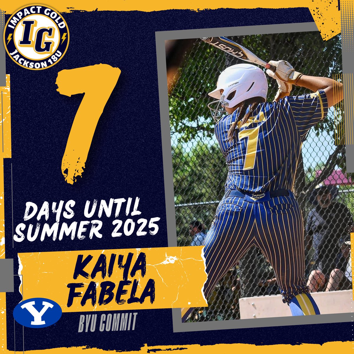 Impact Gold Jackson 18U🥎 (@ig_jackson18u) on Twitter photo ONE WEEK AWAY!! We’re Kaiya (7) days away from Summer 2025!!! Can’t wait!! <a href="/fabela_kaiya/">Kaiya Fabela</a>
#betheimpact #trusttheprocess #goldblooded #igjackson18u ONE WEEK AWAY!! We’re Kaiya (7) days away from Summer 2025!!! Can’t wait!! <a href="/fabela_kaiya/">Kaiya Fabela</a>
#betheimpact #trusttheprocess #goldblooded #igjackson18u