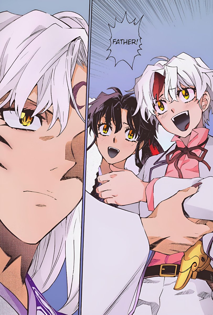 "If you believe and love with all your heart, the world of fairy tales will invite you", and Sesshomaru embodies this and comes to welcome his daughters 💜🌙

#犬夜叉 #殺りん #殺生丸 #SessRin