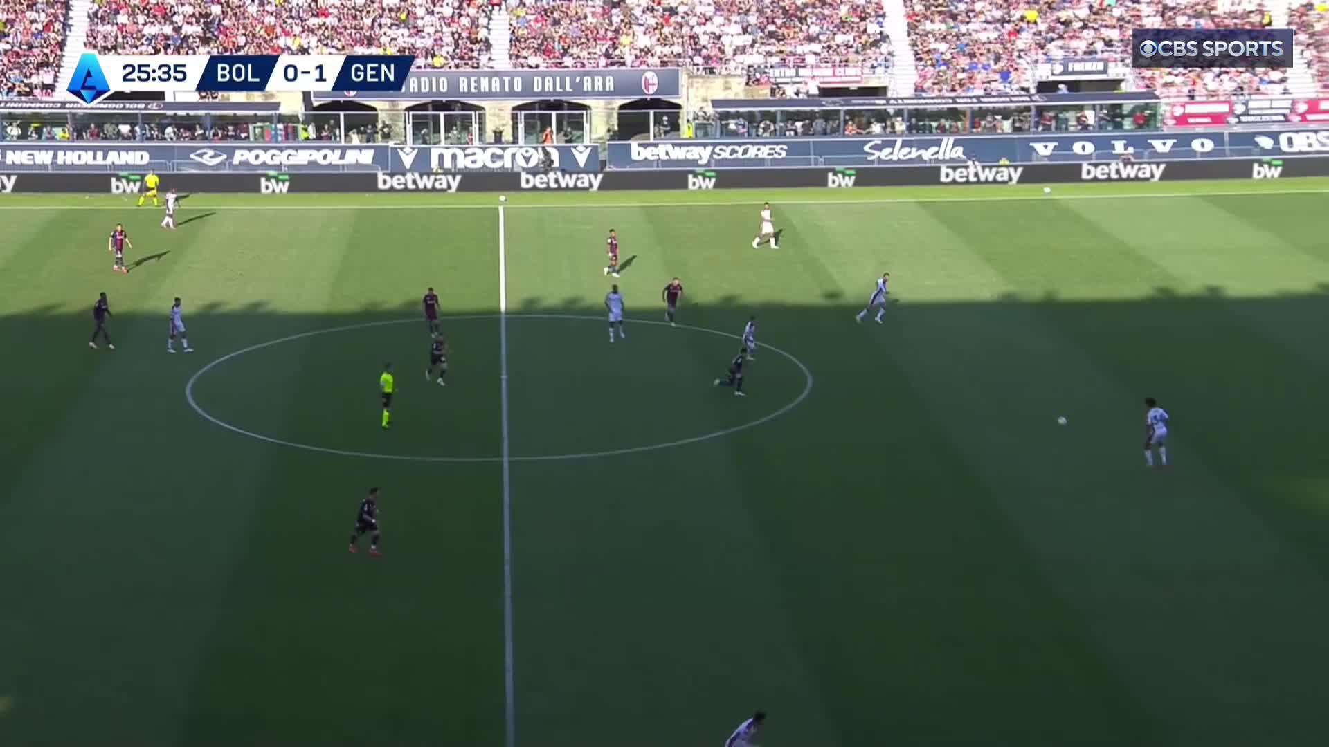 Genoa’s Lorenzo Venturino with a BRACE against Bologna on his Serie A debut 👏