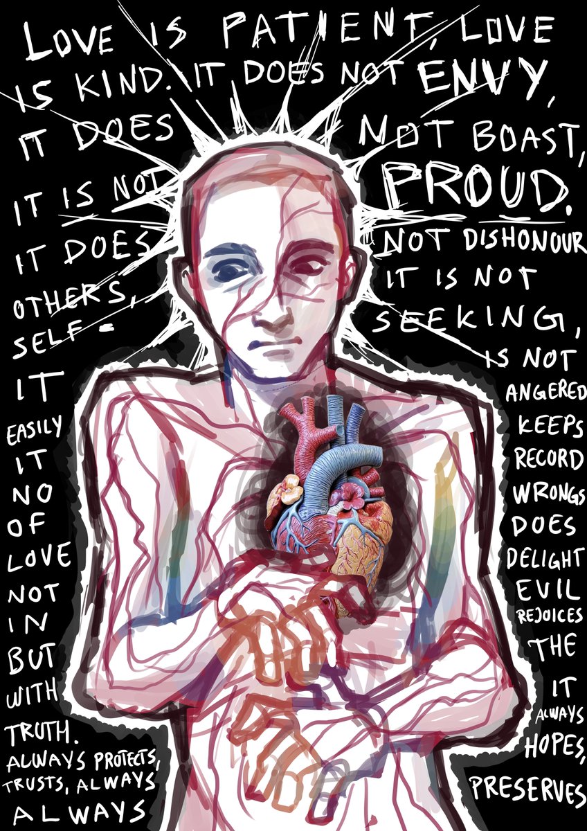 posting this here too since i have no other art to share... drawing i did for english homework