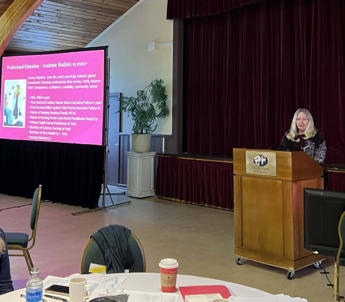 <a href="/MichelleAcornDr/">Dr. Michelle Acorn DNP, NP, FCAN, FAAN, FFNMRCSI</a> inspires <a href="/NPsNovaScotia/">NPANS</a> conference attendees amplifying NS nurse practitioners’ practice excellence and the endless opportunities for NPs to transform health! <a href="/canadanurses/">Canadian Nurses Association</a> cheers on <a href="/NPAOntario/">NPAO</a> CEO