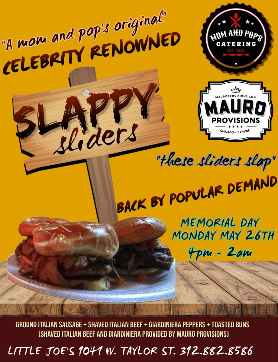 KG (@kevinchgo) on Twitter photo THIS MONDAY 5/26 4pm -1am
I'm jumping in the kitchen making these flavorbombs.
Ground Italian Sausage
Shaved Italian Beef
Hot Giardiniera Peppers
Buns toasted in Giardiniera oils.
<a href="/CRoeInChicago/">RoeDog</a>
<a href="/chicagobars/">Chicago Bars</a>
<a href="/filming_chicago/">Filming in Chicago</a>
<a href="/Chefbriduff/">Chef Brian Duffy</a>
Little Joe's
1041 W. Taylor St. THIS MONDAY 5/26 4pm -1am
I'm jumping in the kitchen making these flavorbombs.
Ground Italian Sausage
Shaved Italian Beef
Hot Giardiniera Peppers
Buns toasted in Giardiniera oils.
<a href="/CRoeInChicago/">RoeDog</a>
<a href="/chicagobars/">Chicago Bars</a>
<a href="/filming_chicago/">Filming in Chicago</a>
<a href="/Chefbriduff/">Chef Brian Duffy</a>
Little Joe's
1041 W. Taylor St.