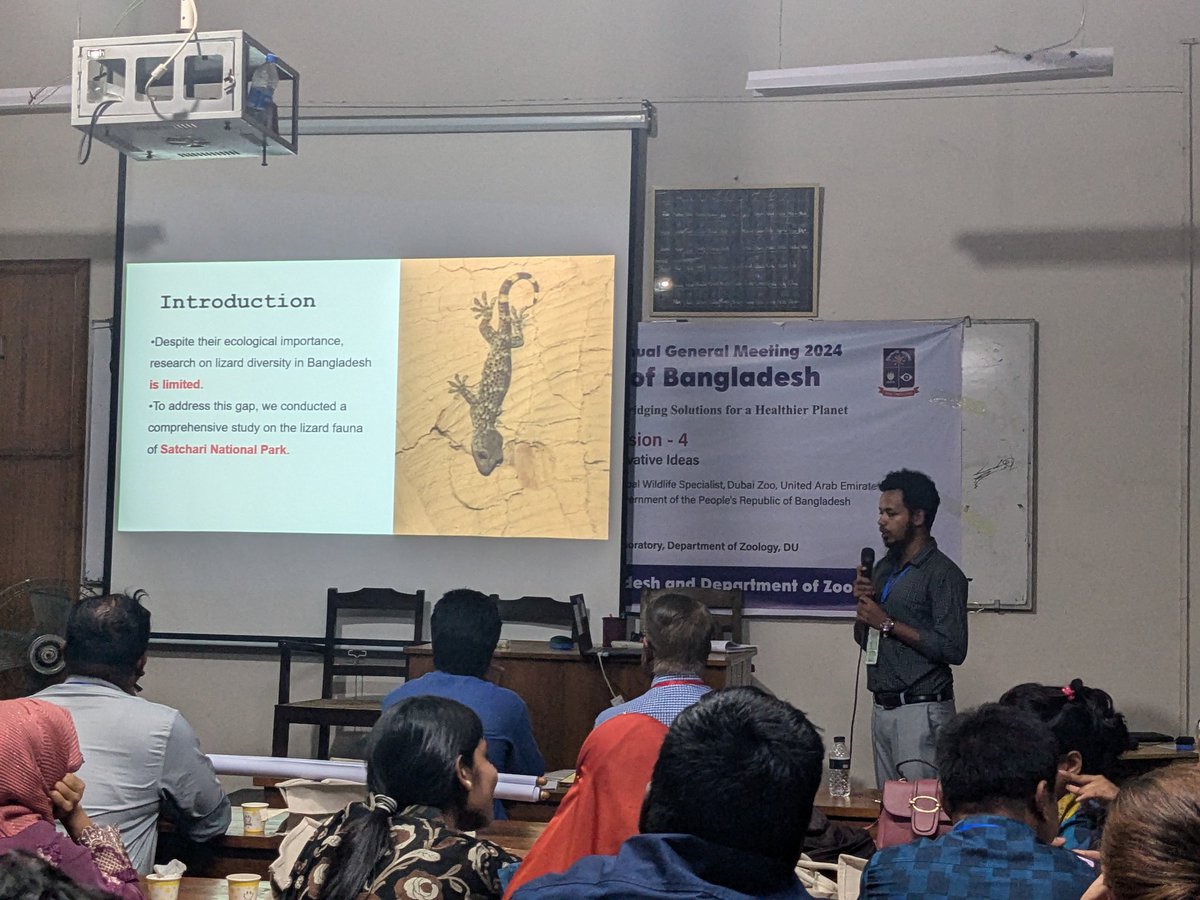 Md. Sabbir Ahammed (@ahammedsabbirmd) on Twitter photo 23 May 2025
Presented our work on #lizards 🦎 at the 24th National Conference and AGM 2024 by the Zoological Society of Bangladesh!
Grateful for the support from my team & mentors.
📄 Abstract: lnkd.in/gwGetM4n
<a href="/ExplorersClub/">The Explorers Club</a>
#WildlifeResearch #Herpetology #Bangladesh 23 May 2025
Presented our work on #lizards 🦎 at the 24th National Conference and AGM 2024 by the Zoological Society of Bangladesh!
Grateful for the support from my team & mentors.
📄 Abstract: lnkd.in/gwGetM4n
<a href="/ExplorersClub/">The Explorers Club</a>
#WildlifeResearch #Herpetology #Bangladesh
