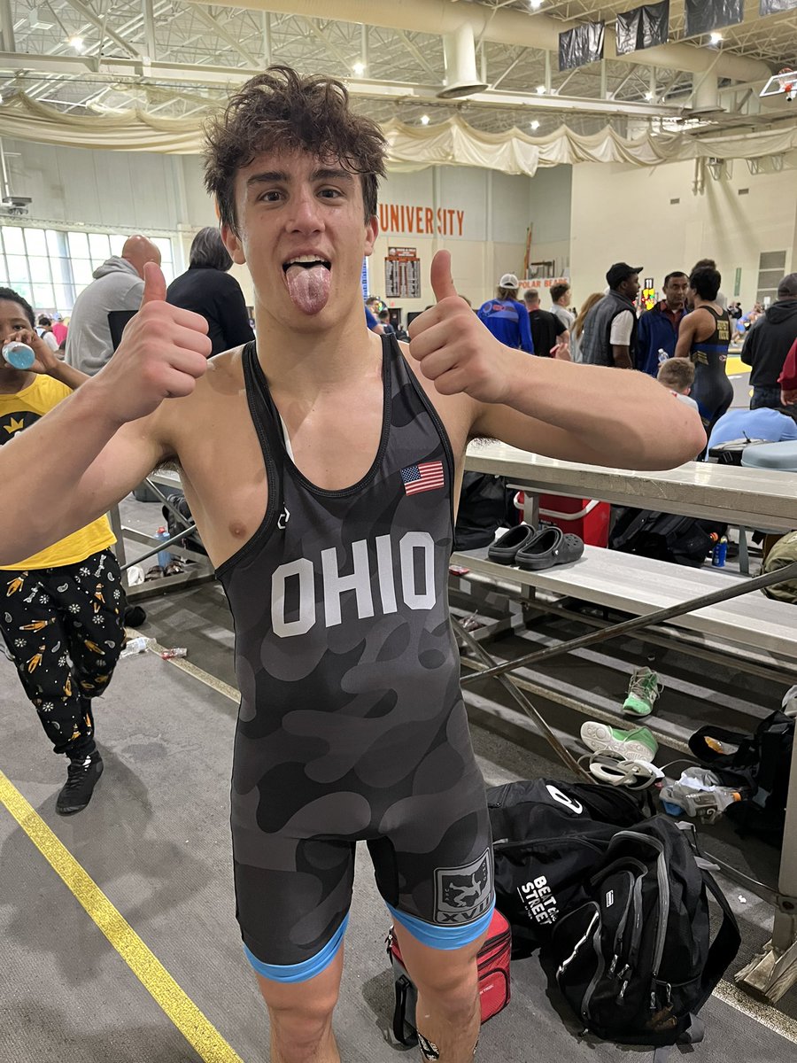 Congratulations to Jr. Brayden Miles on winning his Semi-Final match at the Ohio Freestyle State Tournament qualifying for the National Freestyle Wrestling Tournament in Fargo, North Dakota for Team Ohio!!