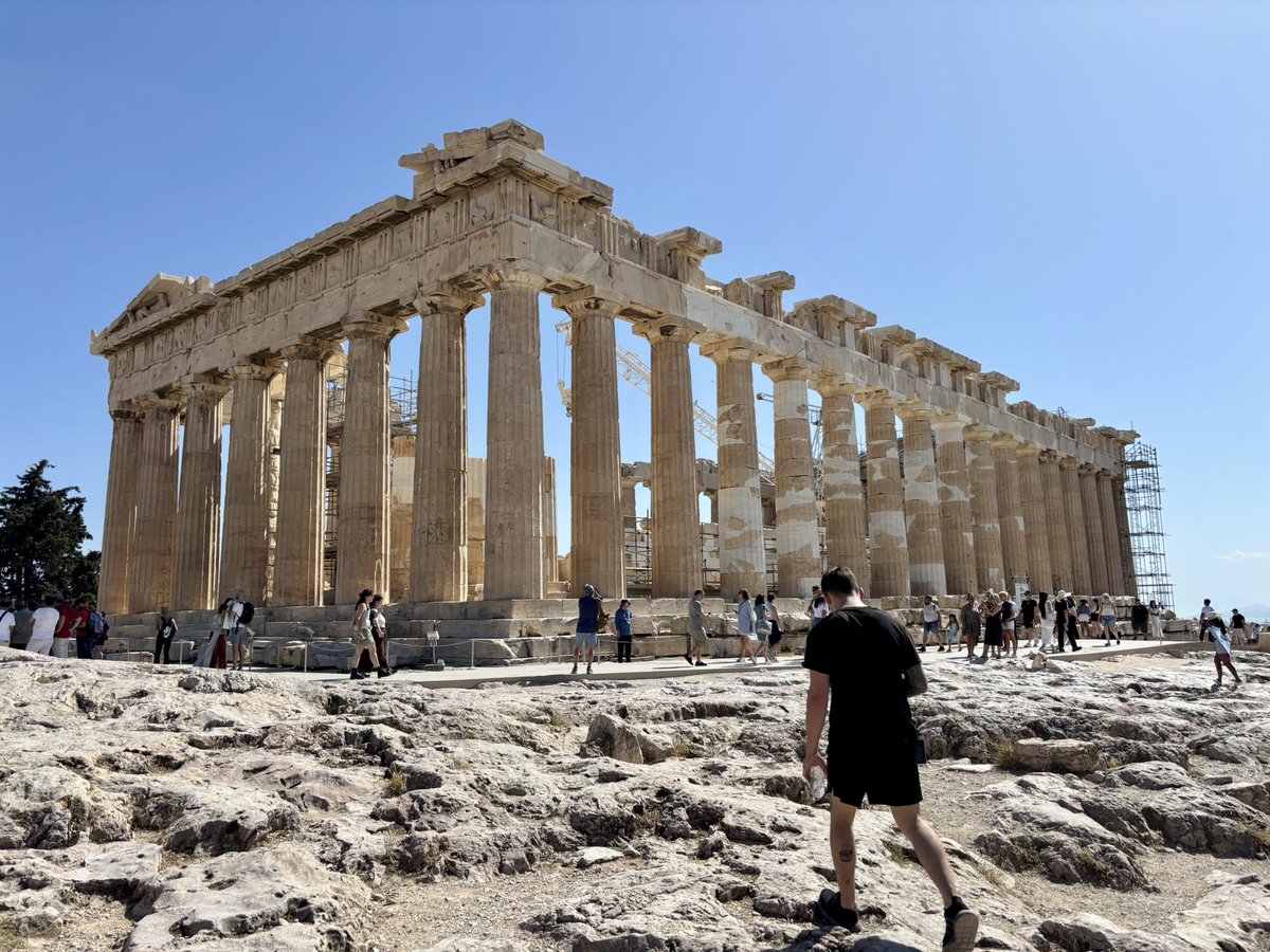 Cameron112's tweet image. Athens, Greece went crazy. Fun fact: the picture from 1927 is my great grandpa Sam (on the left) hanging at the Parthenon where we just were. Europe tour is ripping. Belgrade, Serbia tonight