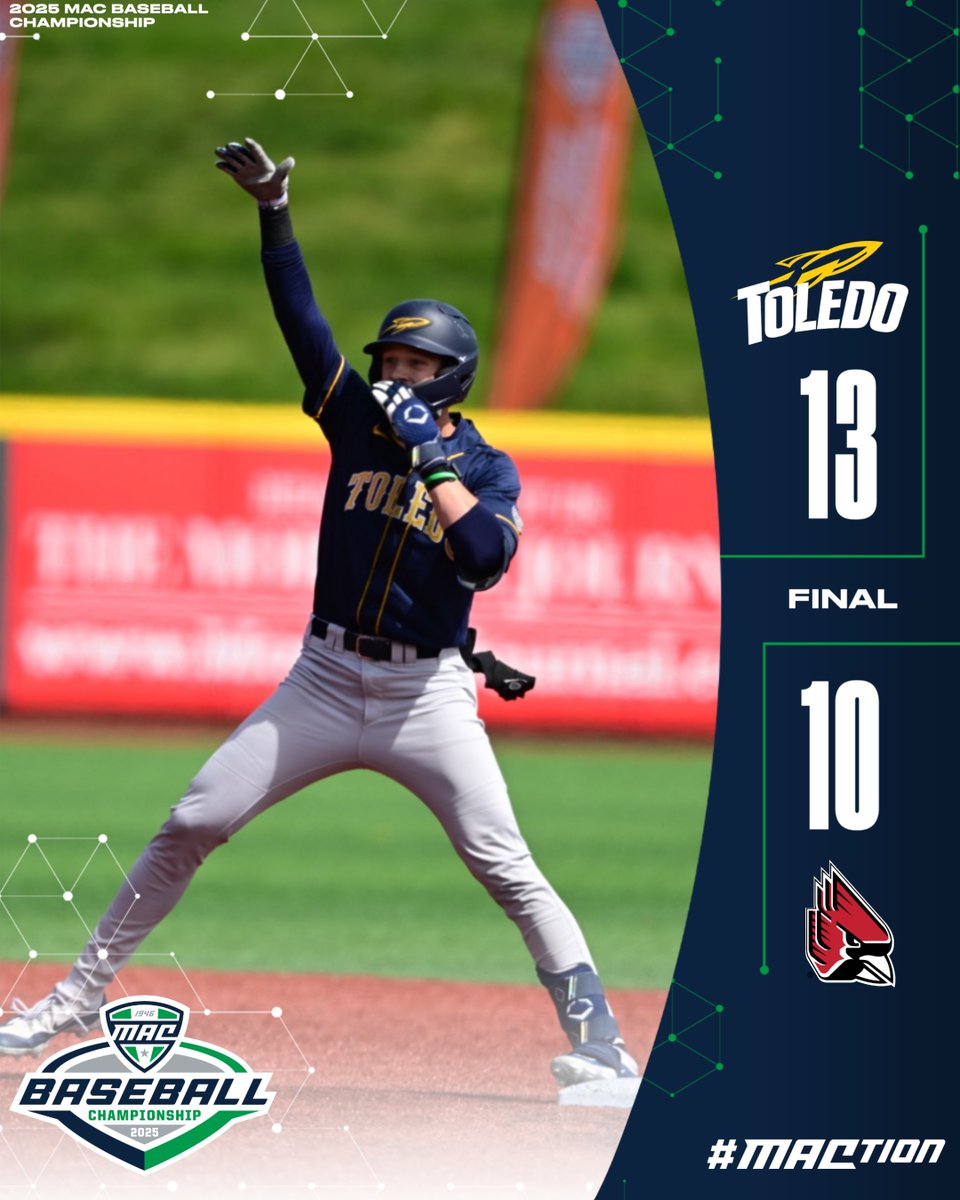 MACtion (@macsports) on Twitter photo NOT. DONE. YET.
The Rockets stay alive & advance to Game 9 tonight at 6PM ET!
<a href="/ToledoBaseball/">Toledo Baseball</a> | #MACtion NOT. DONE. YET.
The Rockets stay alive & advance to Game 9 tonight at 6PM ET!
<a href="/ToledoBaseball/">Toledo Baseball</a> | #MACtion