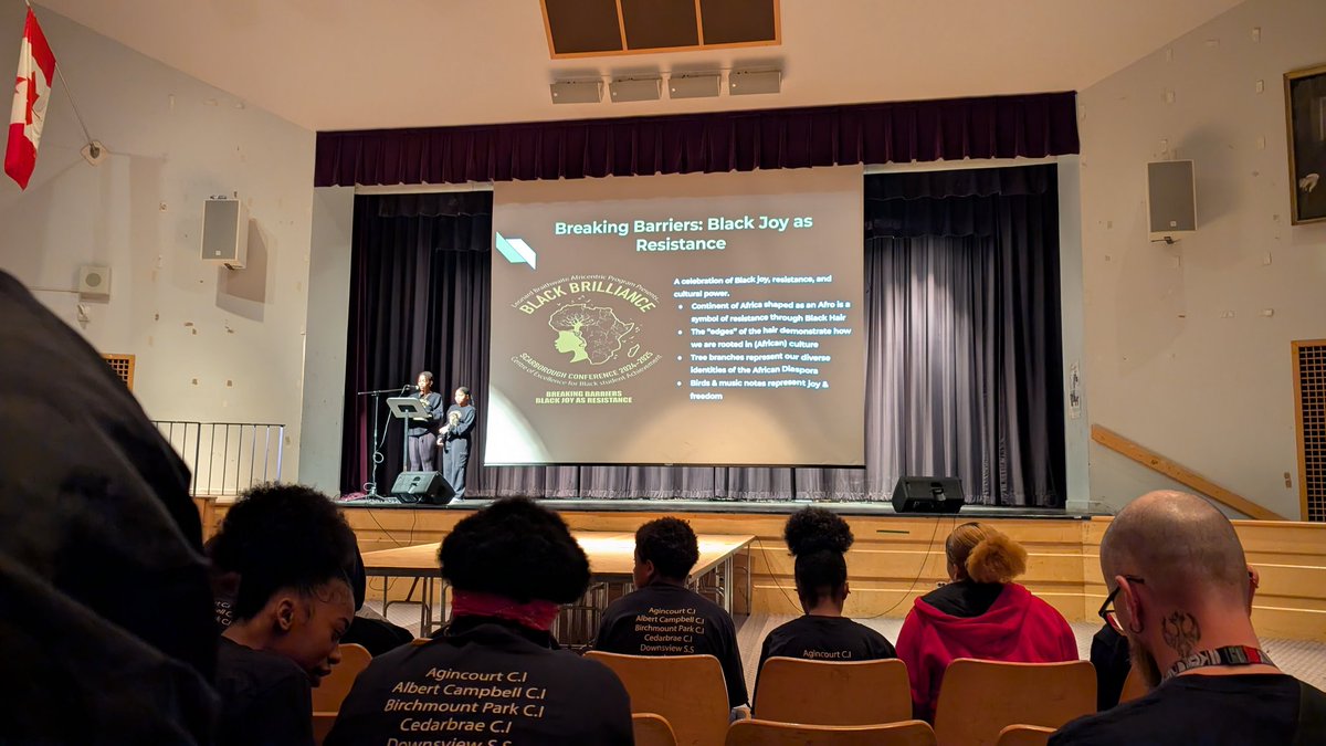MsDualeh's tweet photo. The 2025 Black Brilliance Conference: Elementary was an inspiring and empowering day! Our BSA students had a fantastic time, loved the workshops and their swag! Hats off to the organizers for a well run event. Guest speaker Femi Lawson was truly inspiring! @tdsb_cebsa @WoodbineMS https://t.co/9BWuOUNpgL
