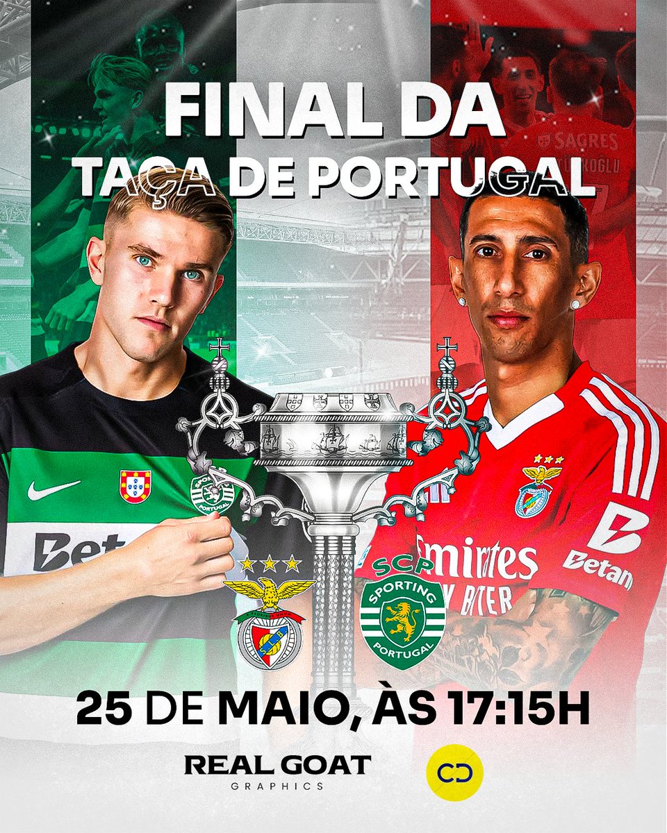 Hoje é dia de final da Taça de Portugal 🦁🦅

Quem conquista o troféu? 🏆