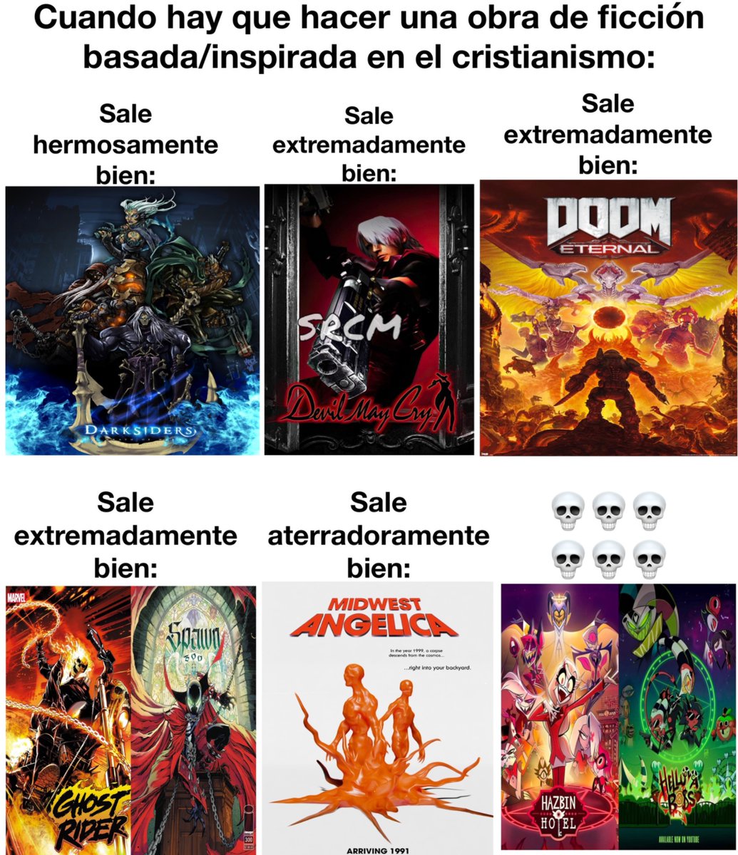 #Darksiders #DevilMayCry #DOOM #GhostRider #Spawn #MidwestAngelica #HazbinHotel #HelluvaBoss