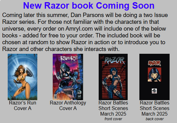 AmrylEnt's tweet photo. One of these complementary Razor-related comic books included in your order through our Amryl website
https://t.co/QBB3rHQGUm

#razorcomic #comicbooks #comicbook https://t.co/xMFQhHesp2