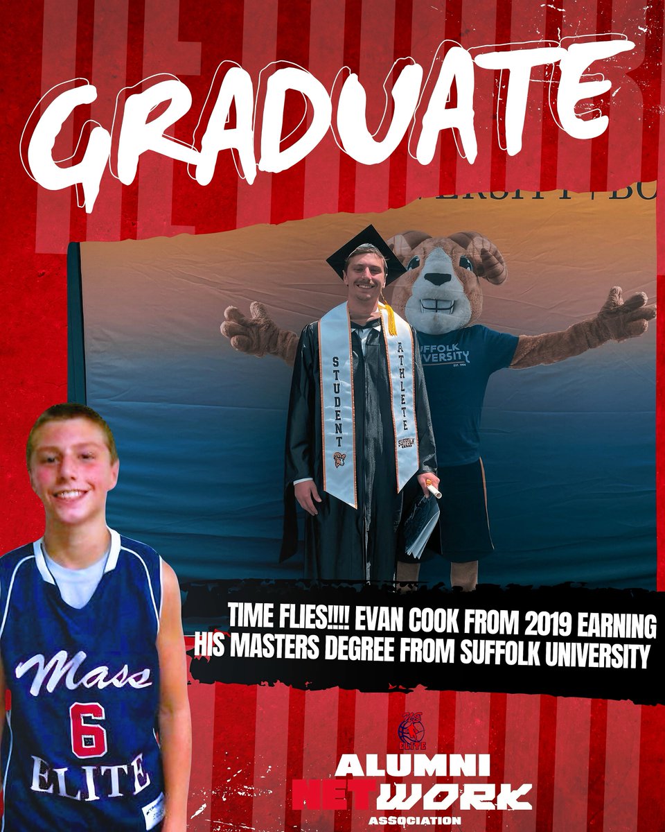 Huge Congratulations Evan Cook earning his Masters Degree at Suffolk Business school. Evan also currently playing overseas professional basketball in Ireland. We are very proud!!!