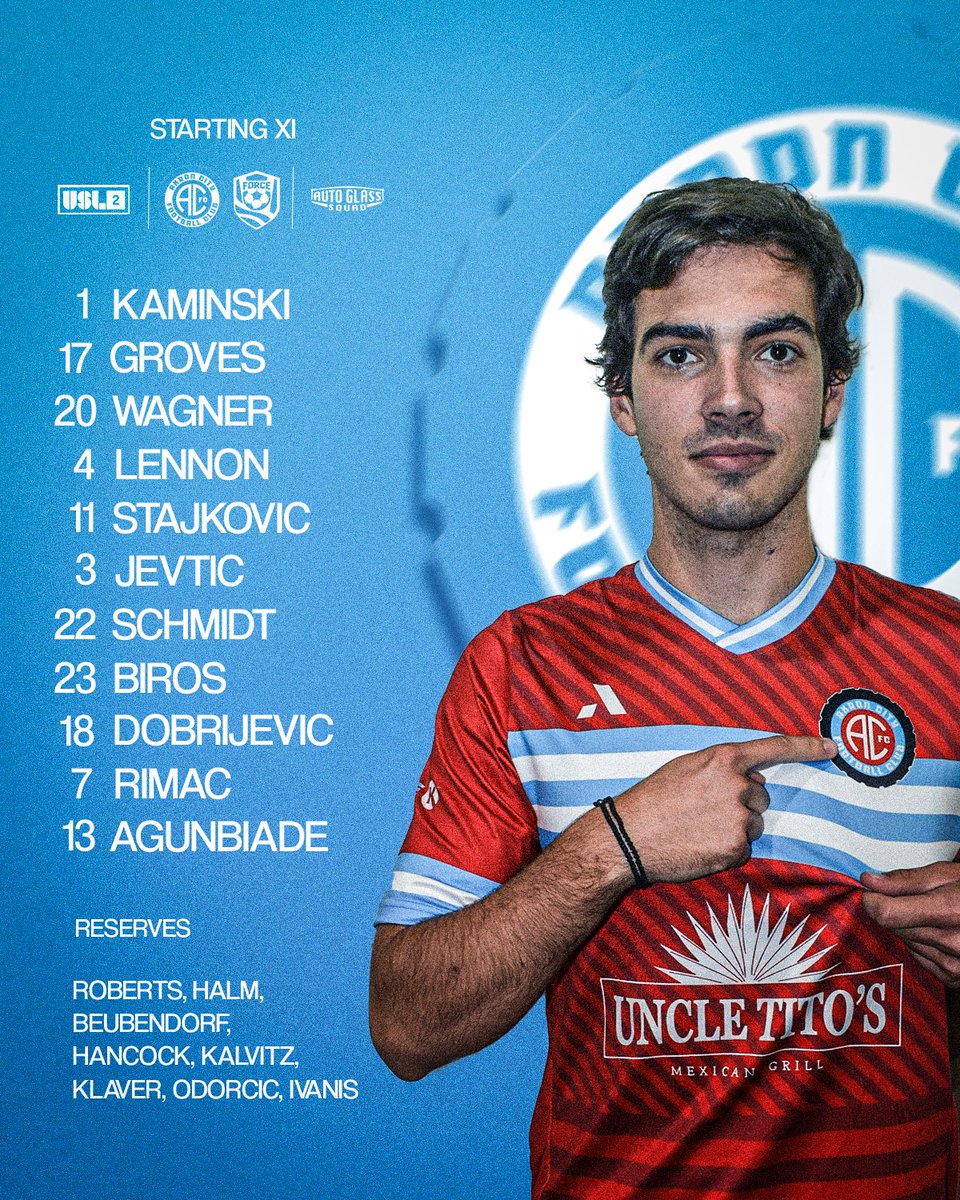 Starting XI vs <a href="/ClevForceUSL/">Cleveland Force USL</a> 

Presented by <a href="/autoglasssquad/">Auto glass Squad</a>

#ItTakesACity #LetsGo330