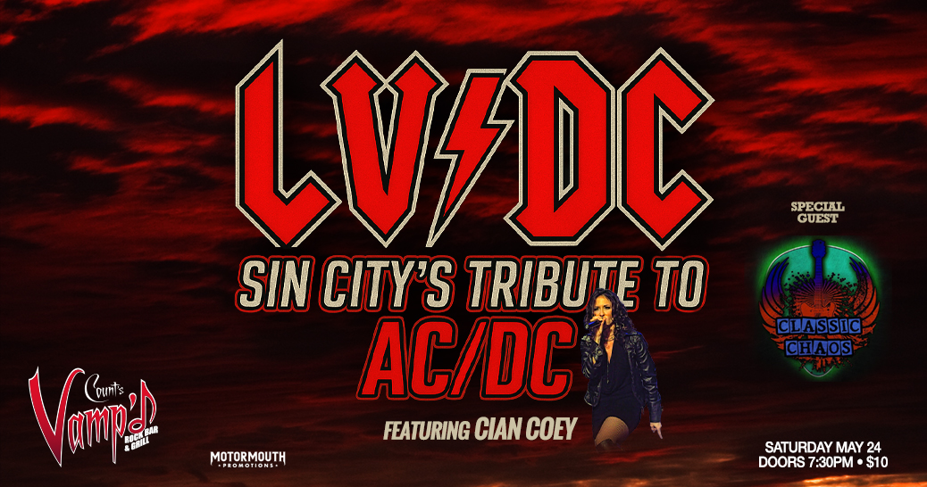 TONIGHT ! Let there be ROCK ! LV/DC rocks Count’s Vamp’d ! Don’t miss Classic Chaos getting the party started with the best of rock &amp; roll covers at 9PM ! Showroom doors 7:30PM ! Just $10 at the door ! #acdc #letthereberock <a href="/VampdVegas/">VampdVegas</a> 🤘