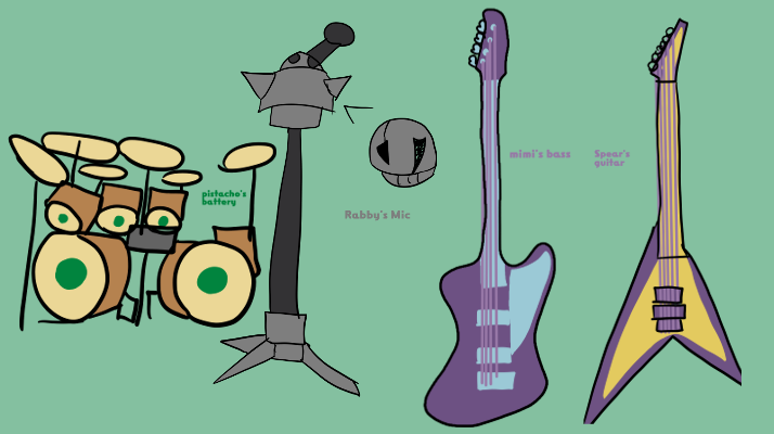 Kr0wbWolf's tweet photo. finally i took a time to draw their instruments #dwtps https://t.co/9jqu9eshec
