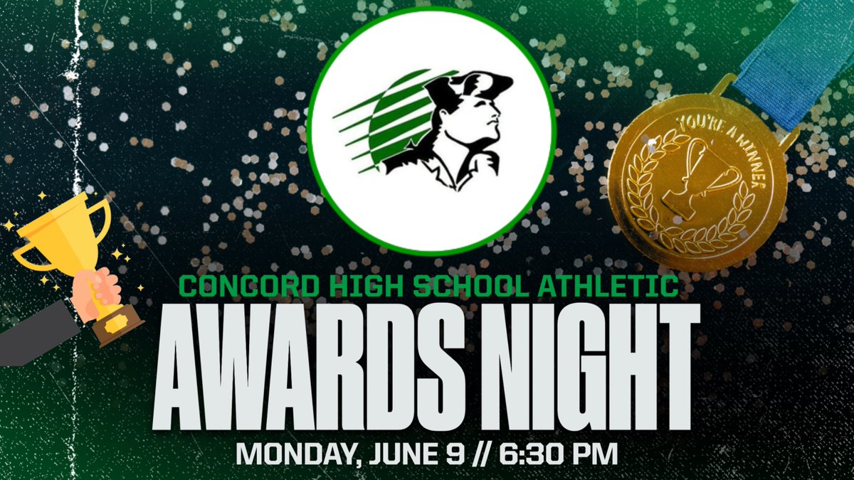 The Spring Athletic Awards Program will be held on Monday, June 9 at 6:30 PM in the Beickman Performing Arts Center.  Athletes are expected to attend (and dress nicely) in order to receive awards.  The event is free and open to the public.