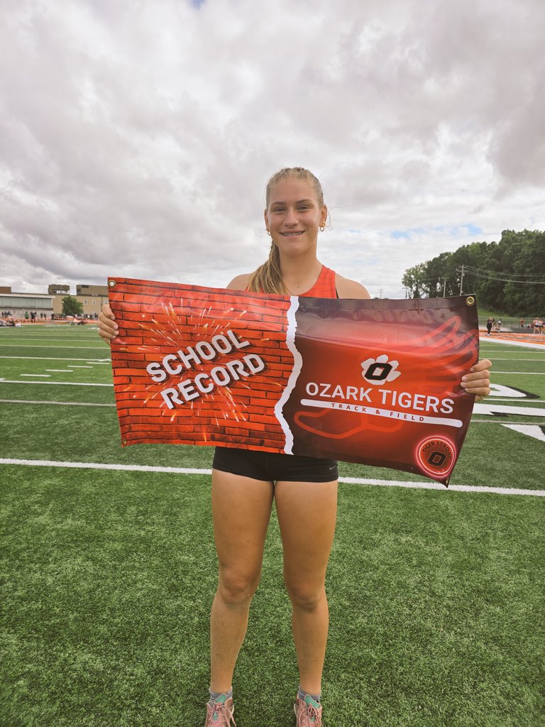 Freshman Lola Kensinger sets a new school record in Girls Triple Jump