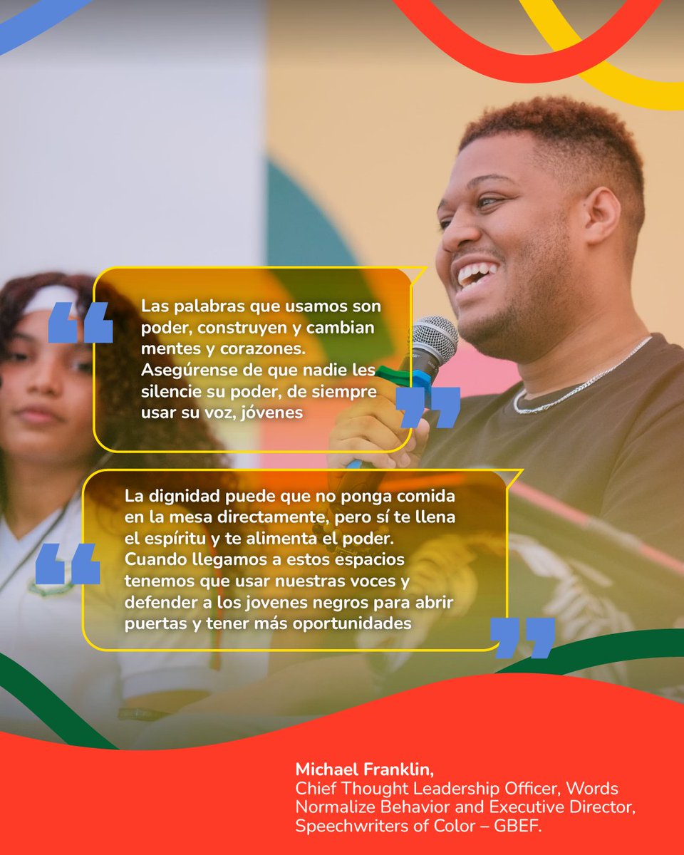 ¡La juventud eleva su voz!

Inspírate con las poderosas reflexiones compartidas en la mesa redonda 'El talento está en todas partes, las oportunidades no' en el cierre del Foro 'Impulsando la Justicia Económica Afrodescendiente'.

#SomosHerenciaAfricana