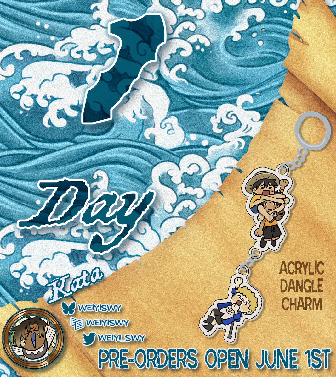🏴‍☠️Preorders Open Tomorrow!🏴‍☠️

From the villagers in the East Blue to the samurais of Wano, we hope you enjoy the zine! Come check out our shop tomorrow to preorder this dangle charm by <a href="/weiyiswy/">Kata @ store open!</a> ✨ 

⭐️Preorders open June 1st @ 11 am PST!⭐️

#onepiece #ASL #ace #sabo #luffy #zine