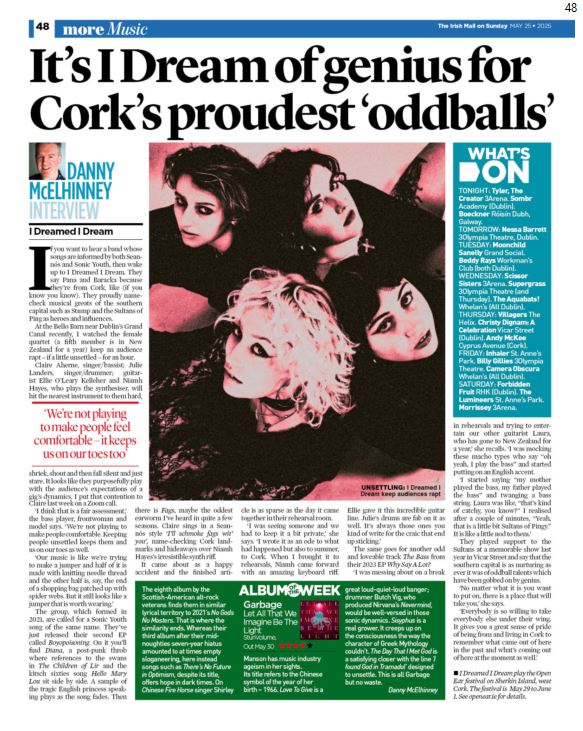 Danny McElhinney (@dannymcelhinney) on Twitter photo You can read my interview with that wonderful Cork band I Dreamed I Dream in the Irish Mail on Sunday. I also review the new album by Garbage and you can check out gigs to see in What's On. <a href="/idreamedidream_/">i dreamed i dream</a> <a href="/IrishMailSunday/">Irish Mail on Sunday</a> <a href="/garbage/">Garbage</a> <a href="/aikenpromotions/">Aiken Promotions</a> <a href="/BelloBarDublin/">BelloBarDublin</a> <a href="/foggynotions/">Foggy Notions</a> You can read my interview with that wonderful Cork band I Dreamed I Dream in the Irish Mail on Sunday. I also review the new album by Garbage and you can check out gigs to see in What's On. <a href="/idreamedidream_/">i dreamed i dream</a> <a href="/IrishMailSunday/">Irish Mail on Sunday</a> <a href="/garbage/">Garbage</a> <a href="/aikenpromotions/">Aiken Promotions</a> <a href="/BelloBarDublin/">BelloBarDublin</a> <a href="/foggynotions/">Foggy Notions</a>
