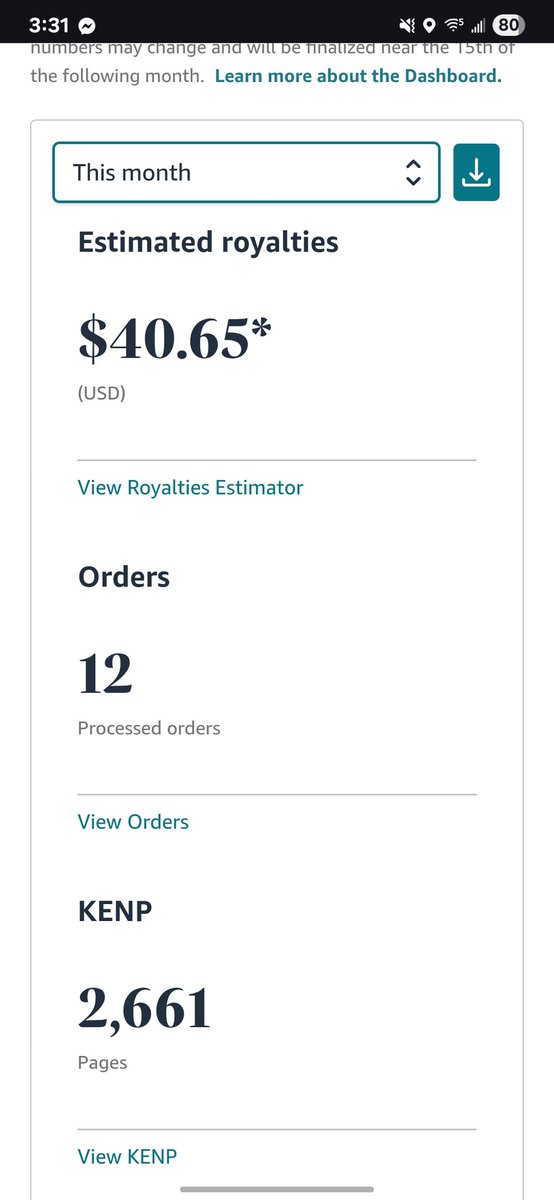 Cheers to a much better month than normal lately! For some reason my page reads the last year or so have been absolute trash. I used to average 15-20k a month, at least. As far as sales, this is also better than usual (I used to average at least 1 a day)