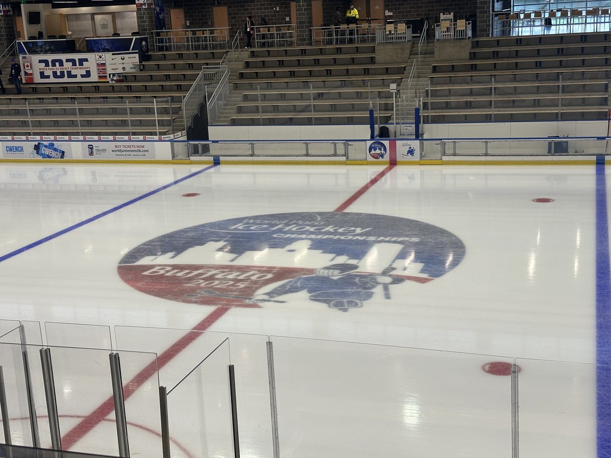 Buffalo_AT's tweet image. Great first day of the 2025 World Sled Hockey Championships! Team USA won! Students were able to interact with medical staffs from Team Canada, Norway, Germany, Slovenia and Czechia. It's going to be a great week of incredible hockey and learning! #UBuffalo #UBSPHHP #USAHockey
