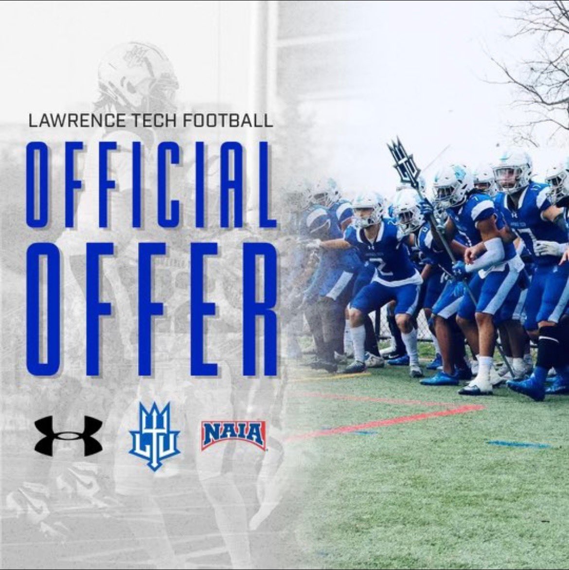 blessed to receive a offer from Lawerence tech!! <a href="/Coach_JBrunette/">Jon Brunette</a> 
<a href="/MaroonGiantsFB/">KC Football</a> #AGTG