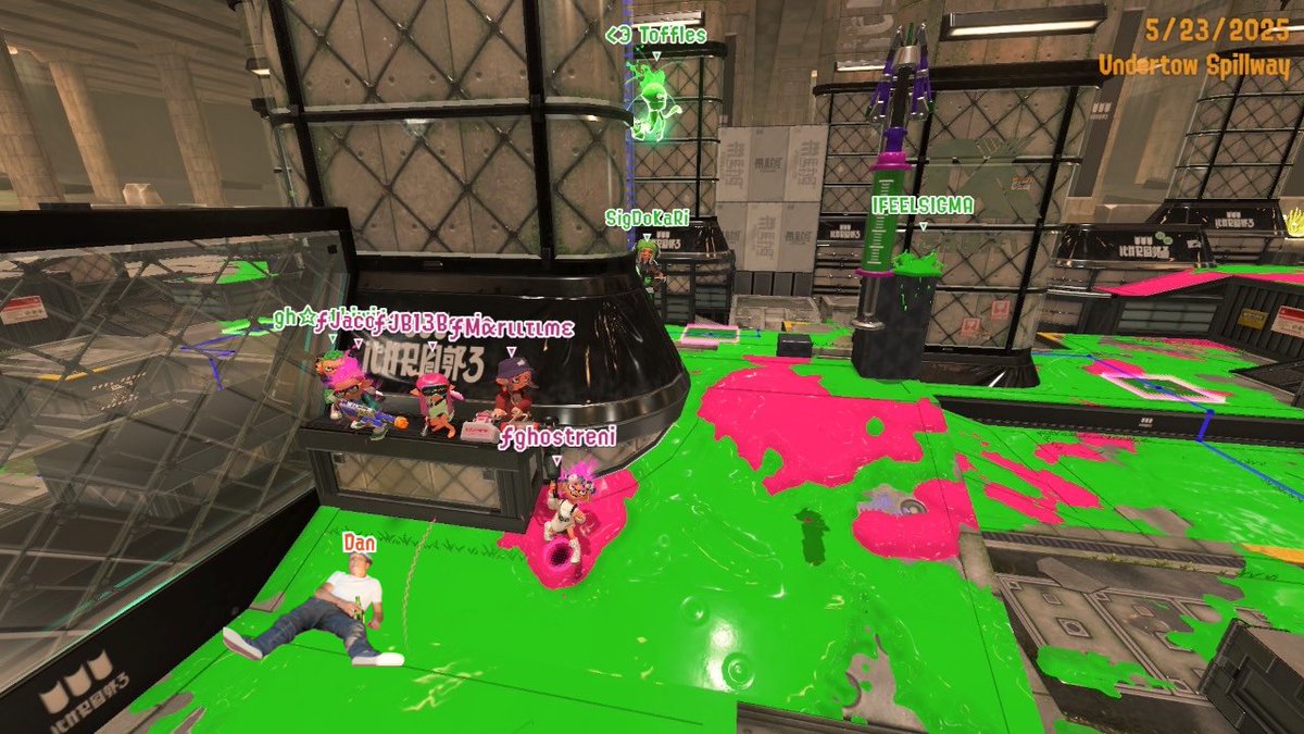 We got 🥇Silver bracket in @TheShoal_spl A41 #39

Daniel: drunk 
Ghost: feeder era
Jacob: Do you know that skibidi ohio rizz that the kids say?
JB: No warmup warrior
Mari: I feel so sigma
Kiwi: #1 best shot/splash NA
Sig + stell: I hope u lose
Toffles: Stream sniping cheerleader