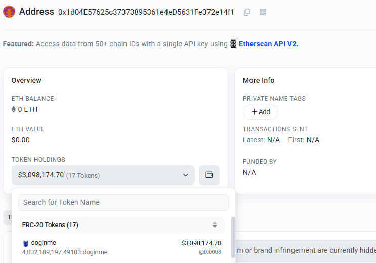In case anyone missed it. The top #doginme holder has bought over 3mill worth in the past 12 days... 🤯