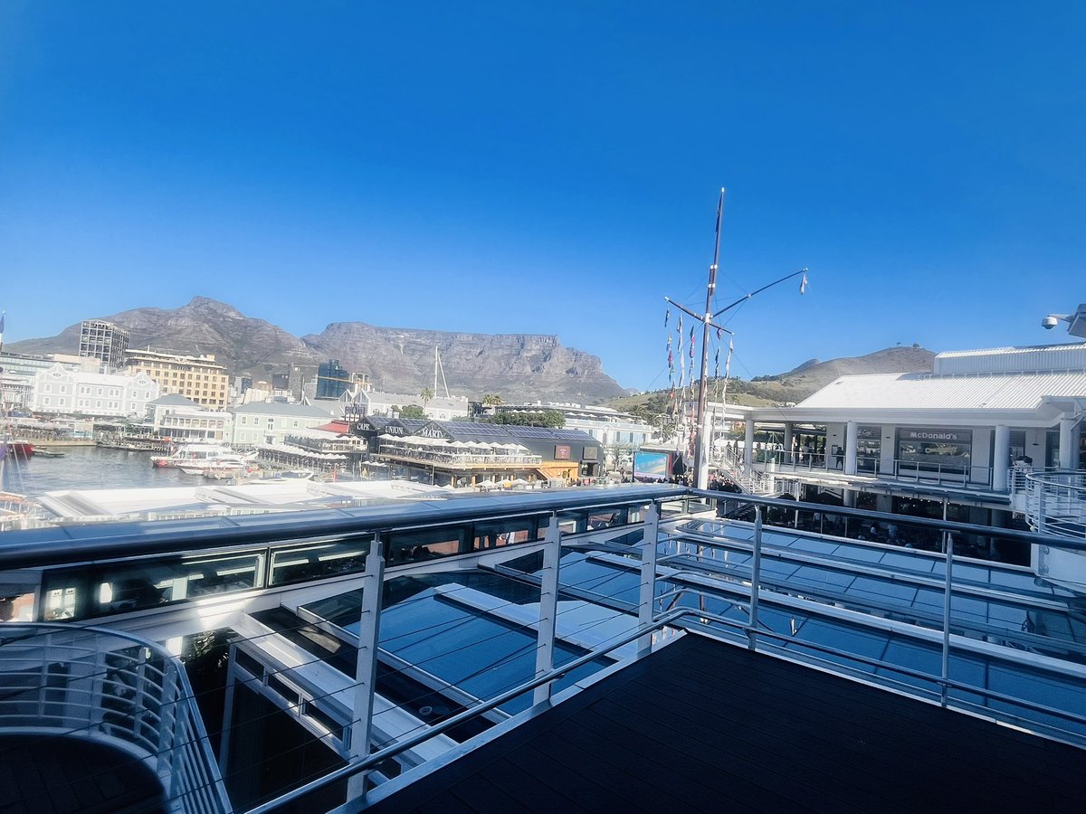 This picture does it no justice but nothing beats the view of Table Mountain from the V&amp;A