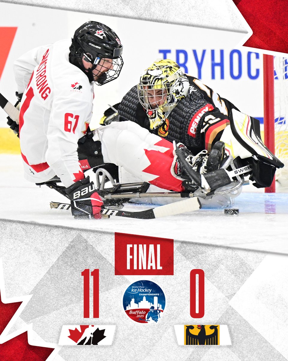 GAME OVER! Starting with a 'W'. 🇨🇦🇩🇪

MATCH FINI! Une victoire en lever de rideau. 🇨🇦🇩🇪

📊 hc.hockey/WPHCStats052425 
📊 hc.hockey/CMPStats052425 

#Buffalo2025 | #ParaIceHockey