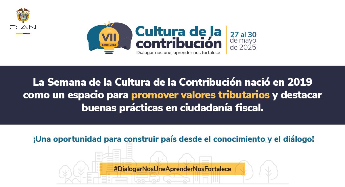 💡 Desde 2019, la Semana de la Cultura de la Contribución impulsa el aprendizaje colectivo sobre responsabilidad fiscal y ciudadanía. 

📘 Educar es avanzar. 

Consulte más aquí: cutt.ly/trc9ss73 

#DialogarNosUneAprenderNosFortalece 📚🧩