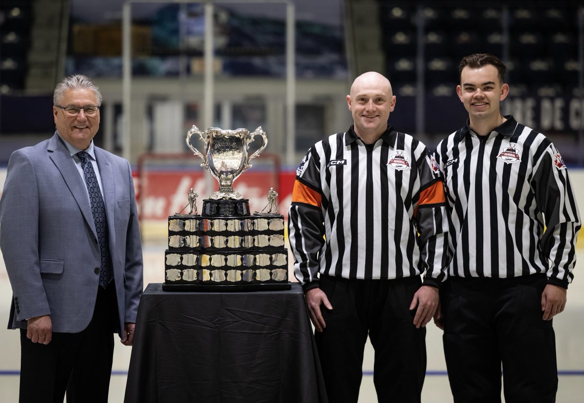 BCHockey_Refs's tweet photo. The 2025 Canadian Hockey League Memorial Cup Officiating Team includes BCHockey Official Mitchell Gibbs being selected to officiate in Rimouski Quebec from May 22nd through to June 1st, 2025. #morethandroppingpucks https://t.co/erP00Xv4fO