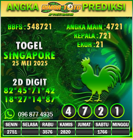 PREDIKSI SINGAPORE 25 MEI 2025
LINK DAFTAR >> rebrand.ly/riimbaviip
RIMBATOTO Merupakan Situs Slot Togel,slot &amp; Casino Online Terpercaya Dan Terbaik Di Indonesia!!
HADIAH TERBESAR
4d : 10.000.000
3d : 1.000.000
2D : 100.000
#rimbatoto #prediksitogel #prediksisydney
