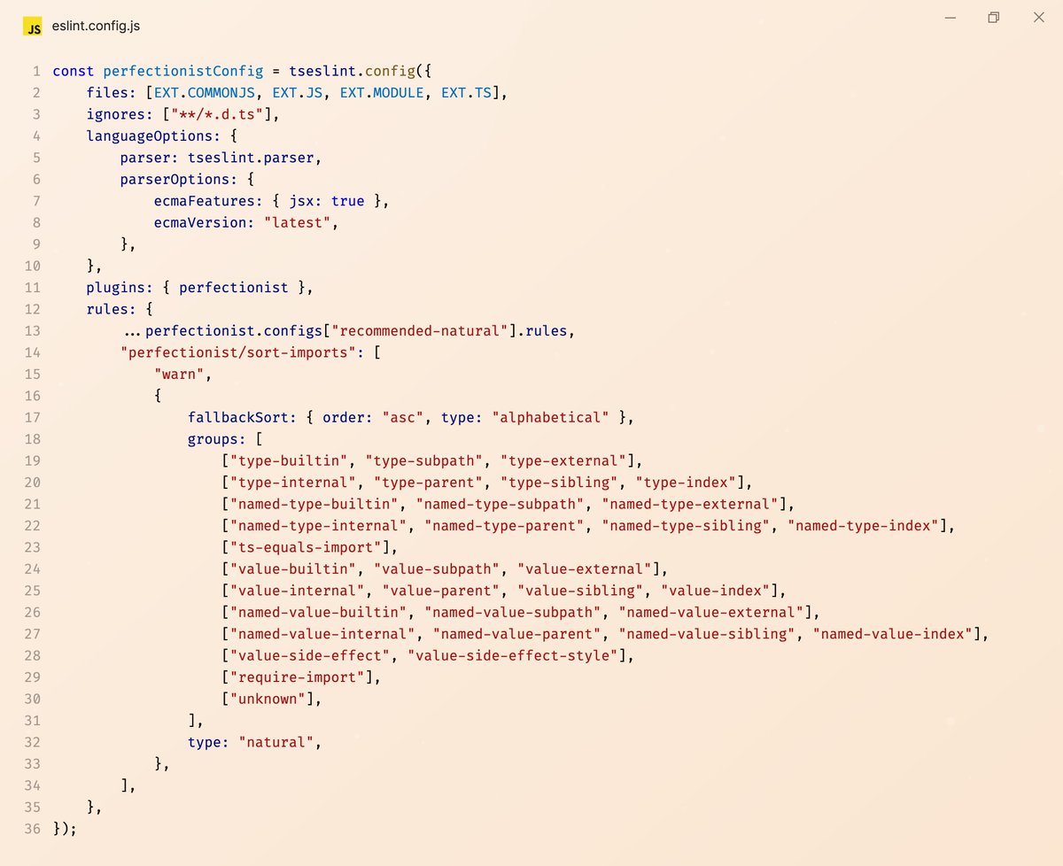 Afọ̀rọ̀làgbà (@ibnlanre) on Twitter photo <a href="/azat_io_en/">Azat S.</a> <a href="/commonjs/">CommonJS Project</a> <a href="/zcuric/">Zdravko</a> It was really good, but was missing a few features that I'd come to appreciate from the perfectionist plugin.
I'd dreamed of how I wanted imports to be sorted on projects I worked on, and <a href="/azat_io_en/">Azat S.</a> brought that dream to life.
In case you need something like it. Here, try this <a href="/azat_io_en/">Azat S.</a> <a href="/commonjs/">CommonJS Project</a> <a href="/zcuric/">Zdravko</a> It was really good, but was missing a few features that I'd come to appreciate from the perfectionist plugin.
I'd dreamed of how I wanted imports to be sorted on projects I worked on, and <a href="/azat_io_en/">Azat S.</a> brought that dream to life.
In case you need something like it. Here, try this