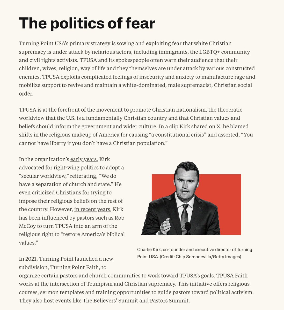 Tyler O'Neil (@tyler2oneil) on Twitter photo The SPLC accuses Turning Point and its founder, <a href="/charliekirk11/">Charlie Kirk</a>, of propping up "white Christian supremacy."
Now, if Charlie Kirk were racist & theocratic, would Turning Point have a presence on more than 3K campuses?š¤
š§µ3/15
dailysignal.com/2025/05/23/her⦠The SPLC accuses Turning Point and its founder, <a href="/charliekirk11/">Charlie Kirk</a>, of propping up "white Christian supremacy."
Now, if Charlie Kirk were racist & theocratic, would Turning Point have a presence on more than 3K campuses?š¤
š§µ3/15
dailysignal.com/2025/05/23/herā¦
