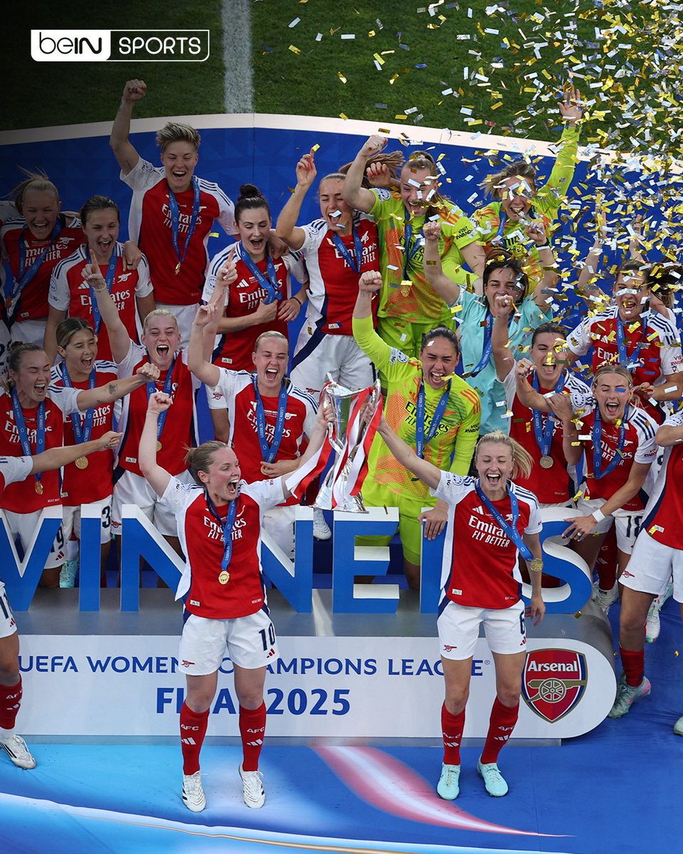 beINSPORTS_EN's tweet image. 🏆 @ArsenalWFC, @UWCL champions 🙌

#UWCLfinal