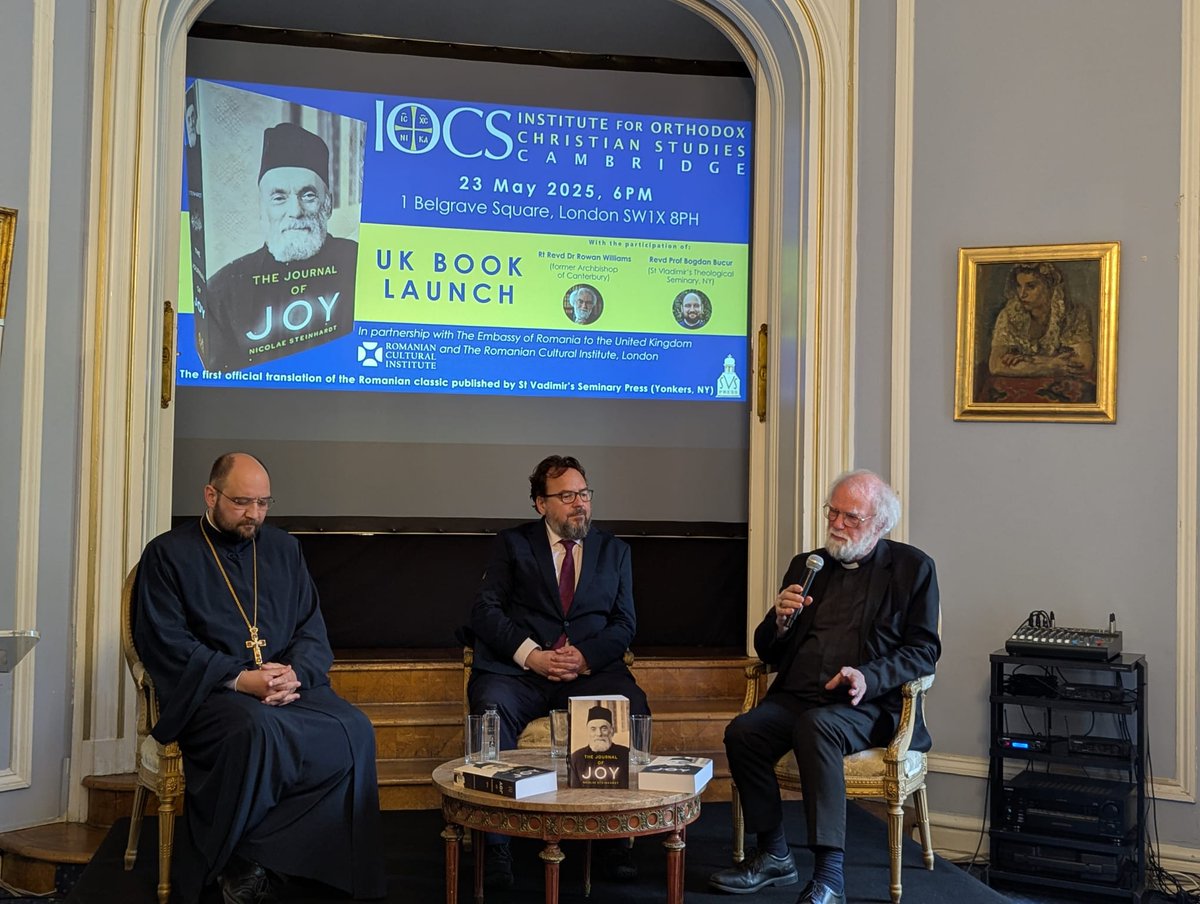 Profound and memorable speeches from our special guests at the book launch of 'Journal of Joy': Rt Revd Rowan Williams (fmr Archbishop of Canterbury) &amp; Revd Prof Bogdan Bucur, Professor of Patristics, <a href="/stvlads/">St Vladimir's Orthodox Theological Seminary</a>. Dr Răzvan Porumb (IOCS) also offered a short talk on N Steinhardt.