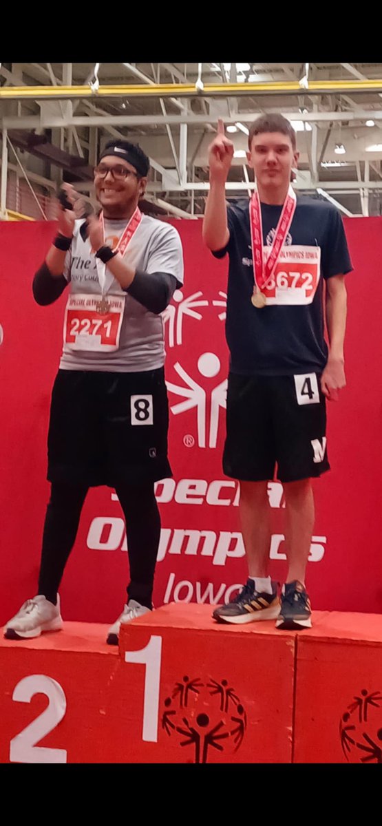 MuskieFball's tweet photo. Congratulations to Muskie Football Manager Jayden “Big Dog” Lary on his 1st Place finish in the 200M Dash at the Special Olympics!! 🥇 https://t.co/13qbmSNne9