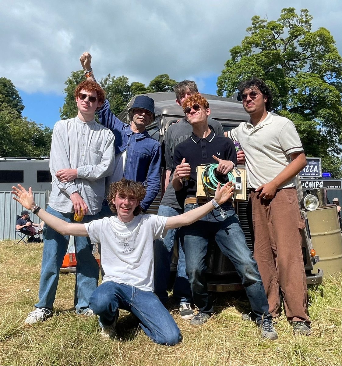 Tim_Burgess's tweet image. They are coming up from Northampton - it’s a free show and they are fantastic 

Swing by Mother Marys at The Merch Market tomorrow 

Here’s us looking v. cool outside Tim Peaks at @KendalCalling