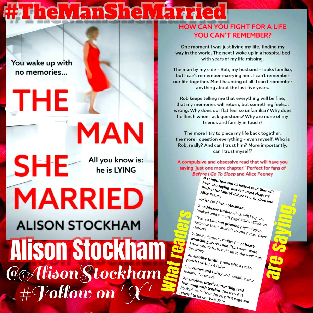 Staceylg25's tweet photo. So have FINISHED #reading #TheManSheMarried written by @AlisonStockham #AlisonStockham , &amp; have JUST posted MY #review #BookReview to my
💫🖤 #DivaDarkArts 🖤💫
‼️ #StaceyLouiseWrites ‼️ to my #blog ‼️👌 - Please check it out!;
https://t.co/83989NAC86 https://t.co/cjBLOQz2qM