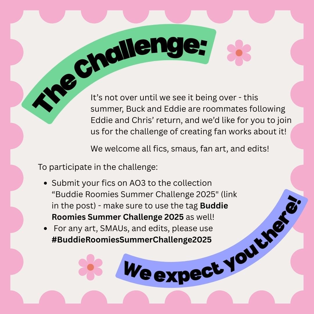 The link to AO3: archiveofourown.org/collections/Bu…

#BuddieRoomiesSummerChallenge2025