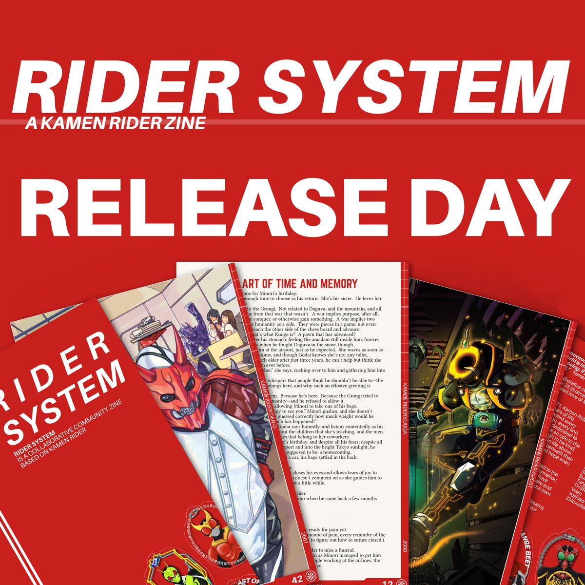 RiderSystemZine's tweet photo. "Let's Go!! Rider Kick!" 🏍️🦗
Rider System is a collaborative community zine, bringing together 25 illustrators and 9 writers to express a shared love of Kamen Rider... and it's free!

Link in replies: https://t.co/wIbj0I6vWJ