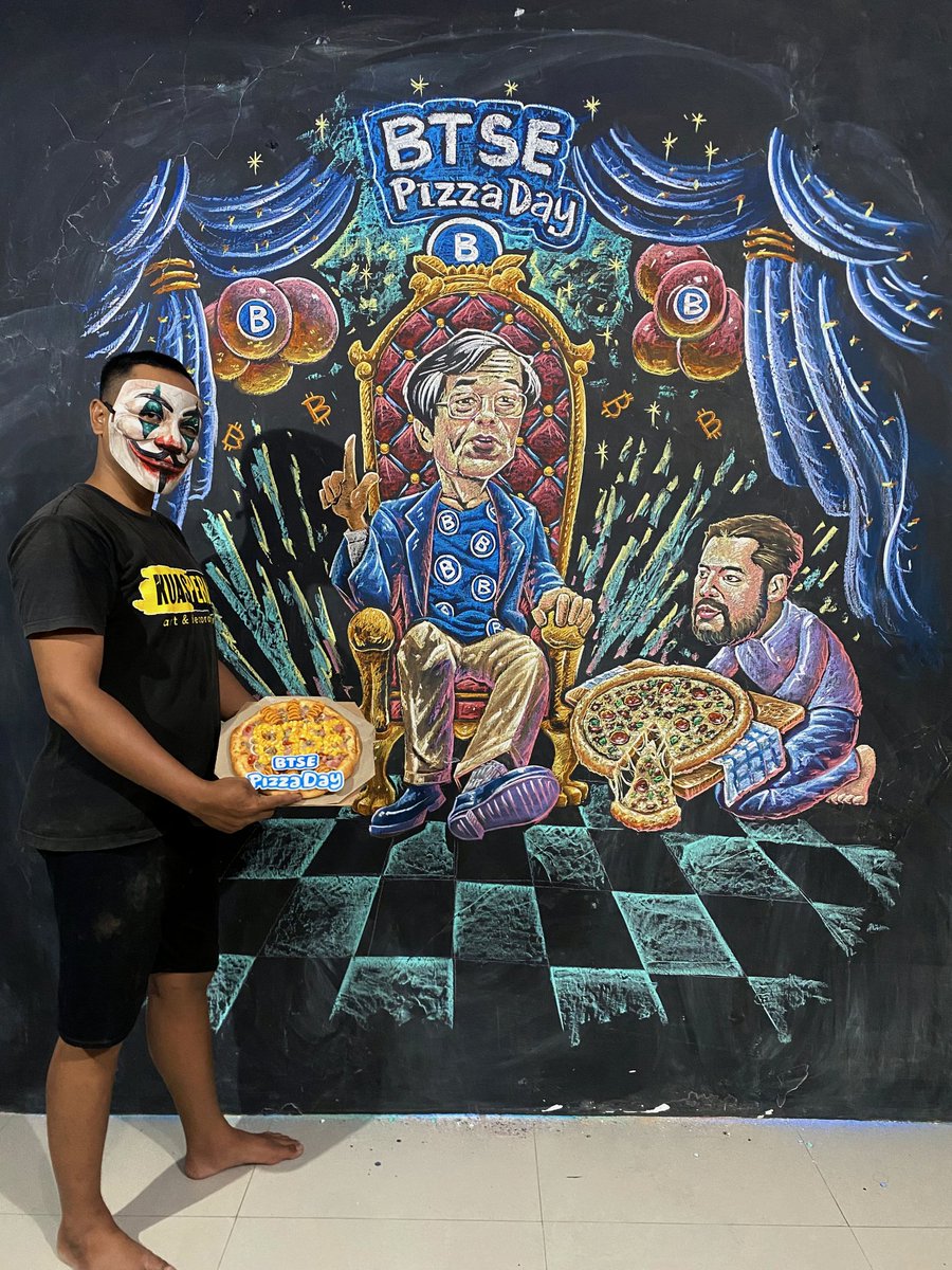 cryptomosters's tweet image. Hello my creative #BTSEPizzaDay
With effort, Mural chalk art need 8 hours to finish, 
@BTSE_Official 
@BTSEChinese