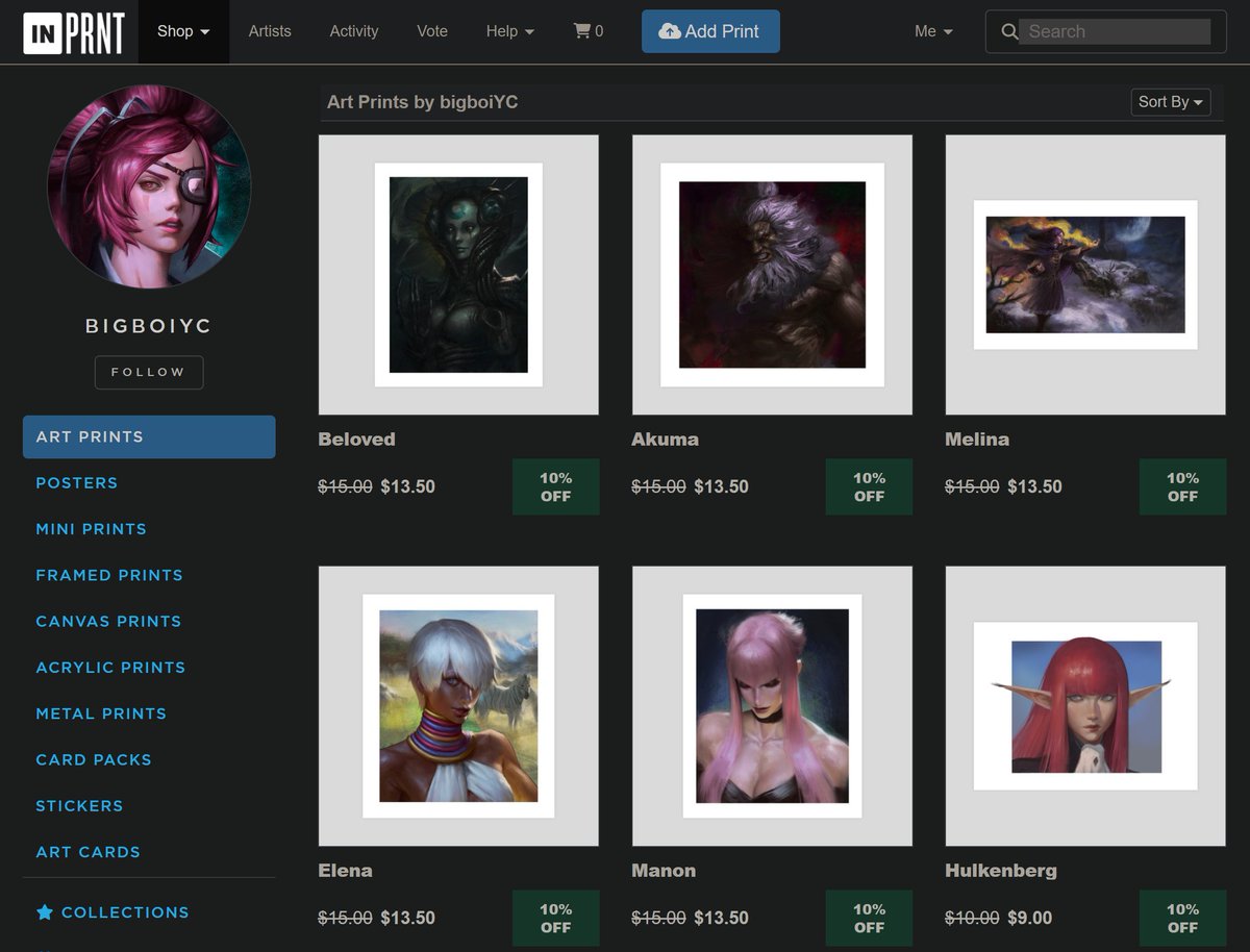 YC_yorkchow's tweet image. I have opened my INPRNT shop!!!✨
I don't have a lot on there right now but I'll be sure to keep updating it! Thank you always for supporting and liking my art🥰
and thank you so much for 10k!!!!!!!🤯
inprnt.com/gallery/bigboi…