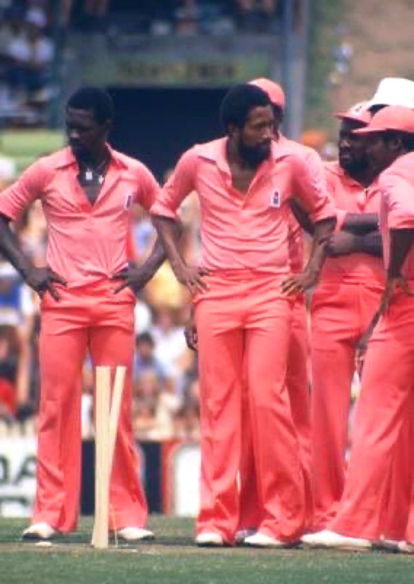 Super70sSports's tweet photo. I thought I'd never make a cricket tweet but then these smooth motherfuckers from the West Indies showed up looking like close personal friends of Marvin Gaye. https://t.co/wXTB88BBV1